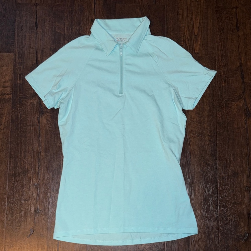 Riding Sport Light Blue Short Sleeve Polo Shirt